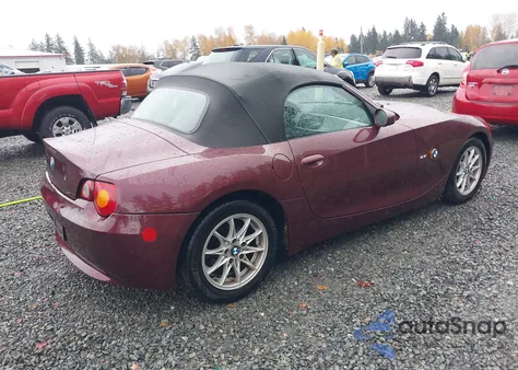 2003 BMW Z4 2.5I z USA, uszkodzony, nr VIN 4USBT334X3LS43716